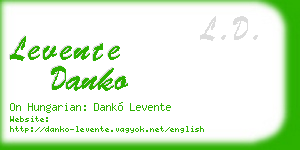 levente danko business card