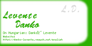 levente danko business card